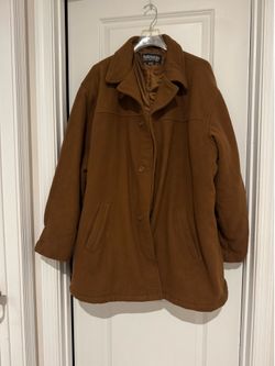 Aberdeen Collection Men's Camel Brown Wool Blend Pea Coat size 3xl
