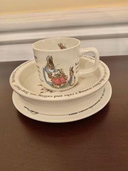 Wedgwood Peter Rabbit Collectible Dishes - Mug, Plate, and Bowl
