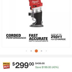 Milwaukee M18 Brushless Compact Router