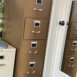 Metal Letter Size Filing Cabinets (2) 