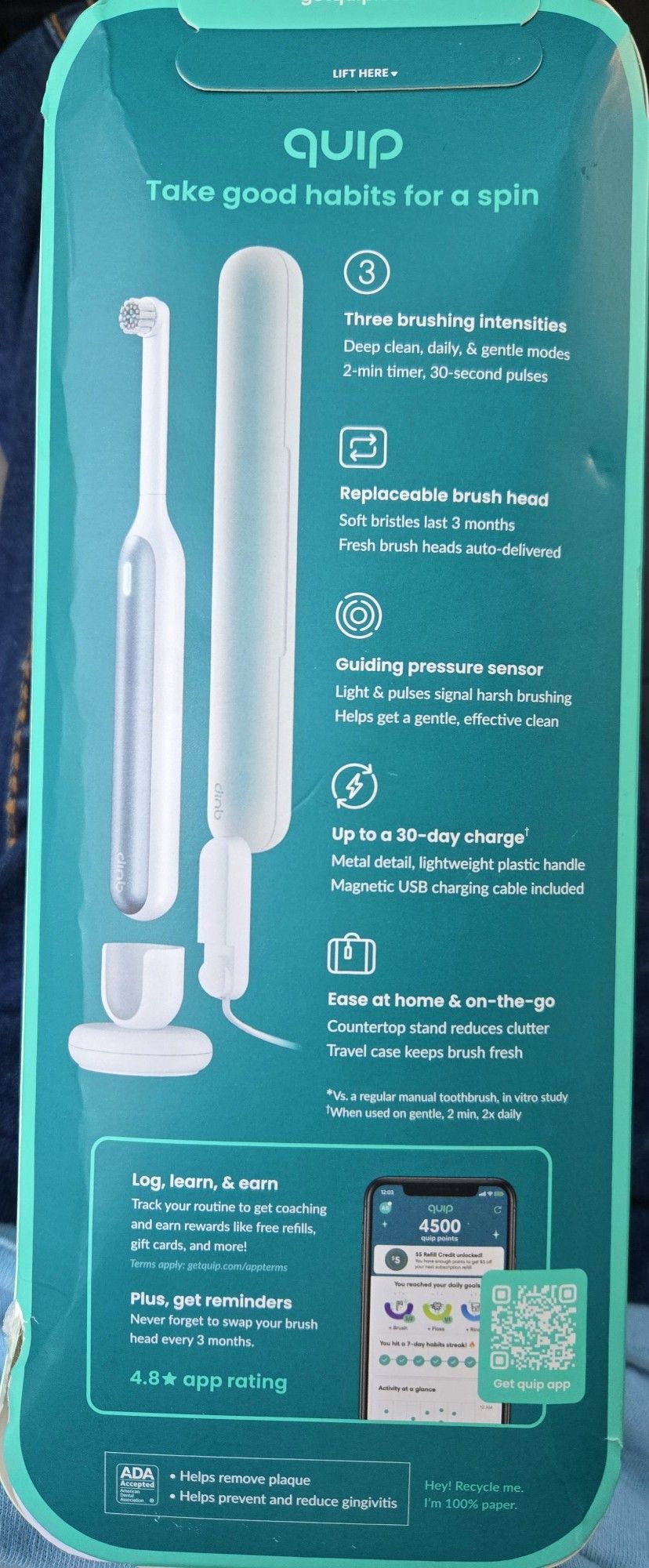Quip 360 Oscillating Electronic Toothbrush (NEW In Box)