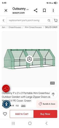 Outsunny Portable Mini Greenhouse 9x3x3 ft