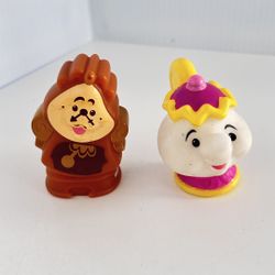 Disney Fisher Price Little People MRS POTS the Teapot & Clock Beauty & the Beast