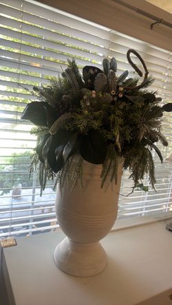 Winter concrete decor