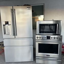 Frigidaire, Professional Countertop Refrigerator, Electric, Stove, And Microwave