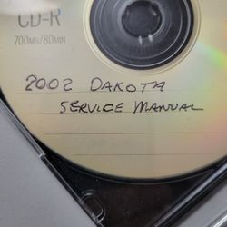 Dodge Dakota Service Manual. 2002