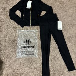 Black And Gold Lululemon Define Set