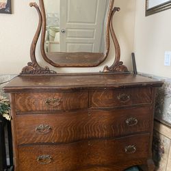 Antique Serpentine Dresser