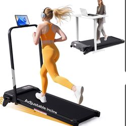 Folding Walking Pad Treadmill with Handle