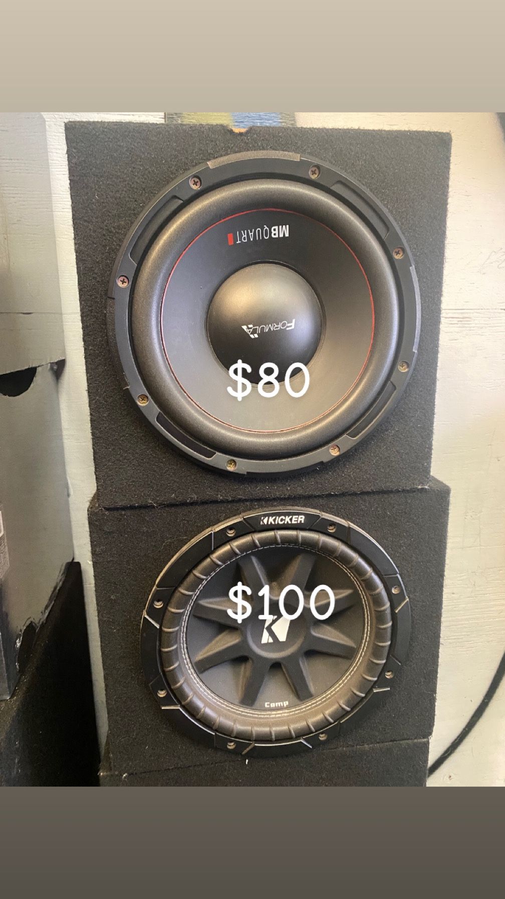 3 10in Subwoofers In Box 