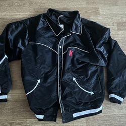 Mike Tyson vs. Jake Paul fight Official Netflix Satin Jacket Casey Bannerman box