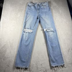 Reformation Zoe High Rise Loose Jeans Women’s 28 Blue Distressed #2467