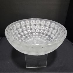 Rare Art Deco Lalique Nemours Crystal Poppy Bowl