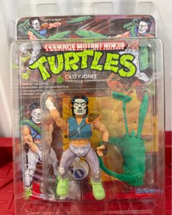 Vintage TMNT Casey Jones MOC W/Protector