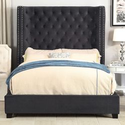 Brand New Black Velvet Queen Bed Frame (Available In Eastern King Size)