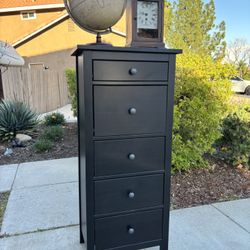 Black Solid Wood Hemnes Dresser Chest of Drawers Furniture Great Condition Originally $500
