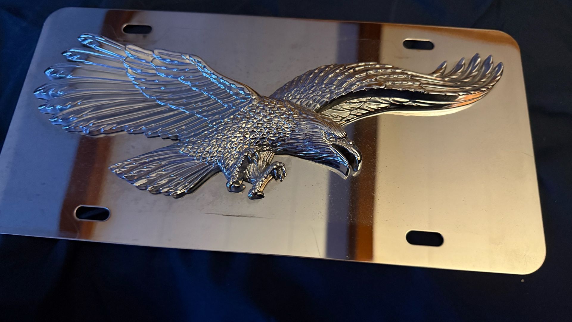 Stainless Steel 3D Flying Eagle License Plate