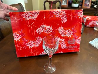 6 Vintage Bohemia Crystal wine glasses