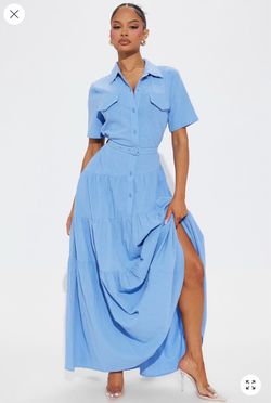 Julia Maxi Shirt Dresss - Fashion Nova