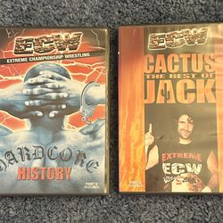 Lot Of 2 ECW DVD Compilations - Hardcore History/The Best Of Cactus Jack 2001