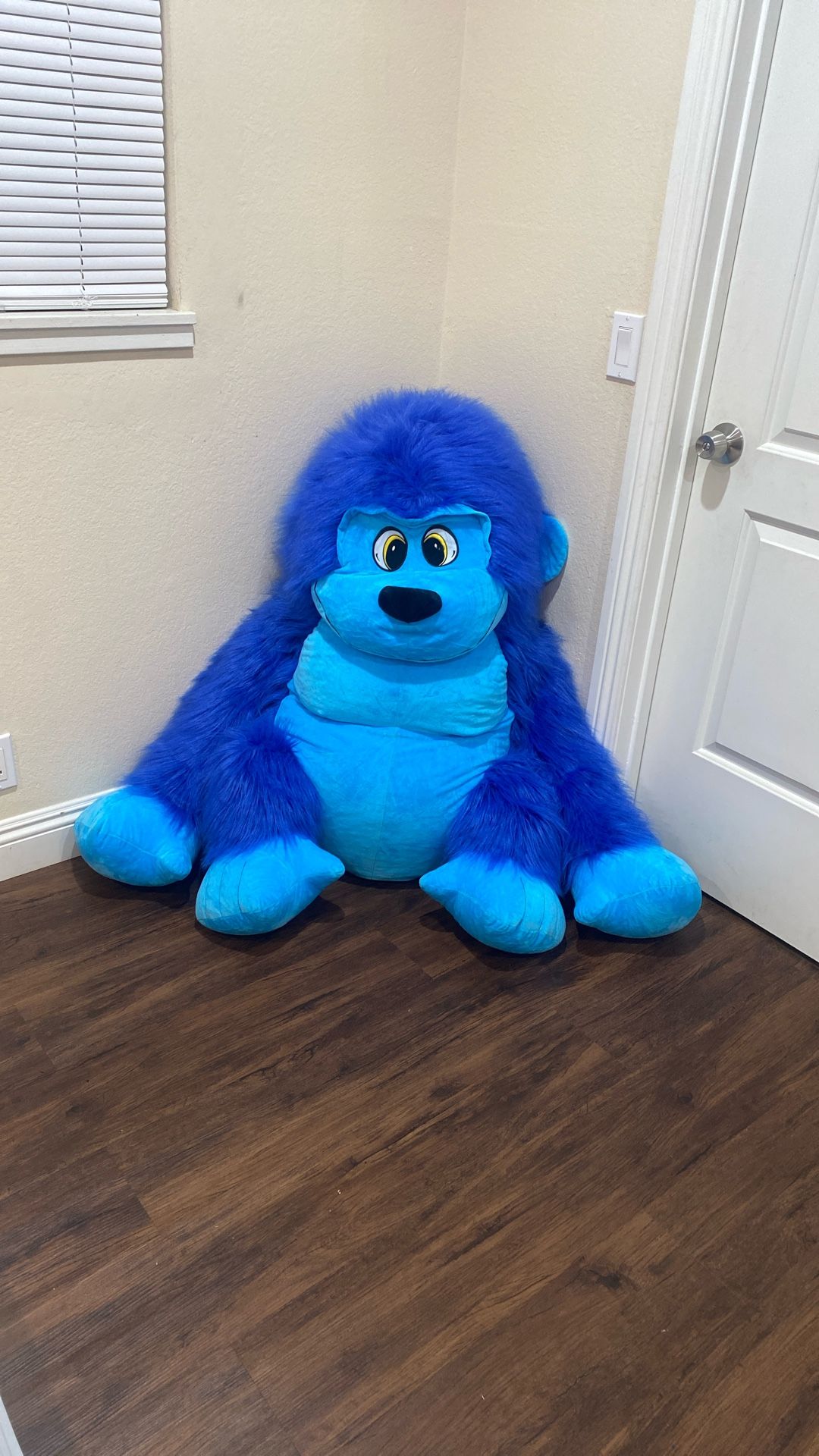 Huge Massive Blue Carnival Gorilla Stuffed Animal