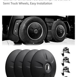 22.5" Premium Aerodynamic Semi Truck Wheel Covers, Durable Aero Efficiency Rim Guards for Enhanced Fuel Economy, Fits Standard Semi Truck Wheels, Easy