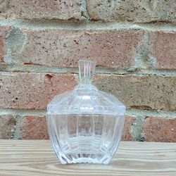 Vintage Crystal Clear Inds. Small Jar/Lid 