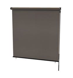 Cordless Exterior Crank Operated Solar Shade, Coconut Brown, 48 In W x 72in L.