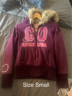 Go Barcelona Zip-Up Hoodie Size Small