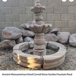 Hand Carved Stone Water Fountain