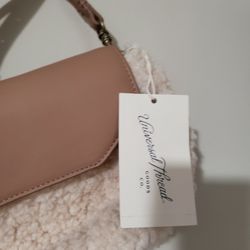 Faux Leather And Sheep Crossbody