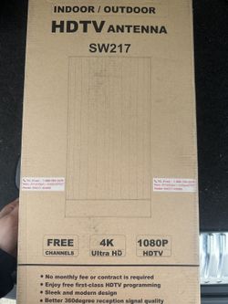 Indoor/Outdoor HDTV Antenna SW217 - 4K Ultra HD, Flat Panel, New