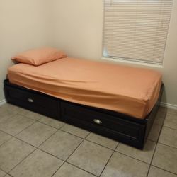 Twin Bed With 2 Drawer Frame