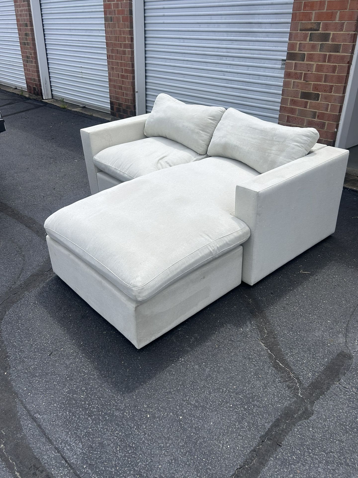 Modern Cream Sectional with Chaise — Great Condition!