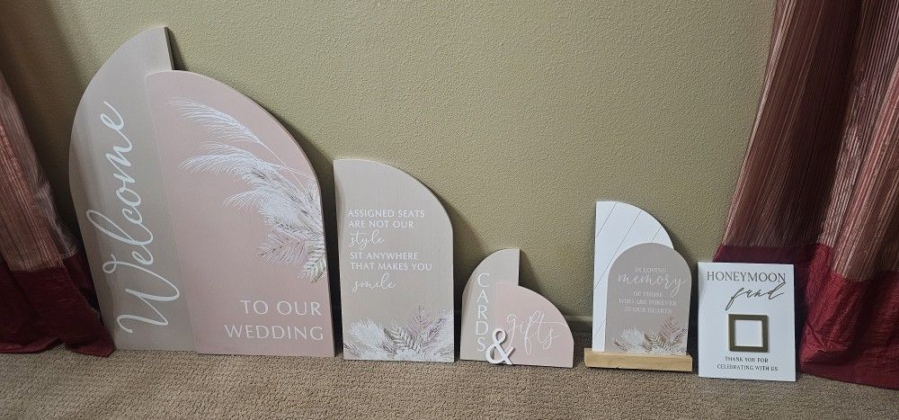 Hobby Lobby wedding signs