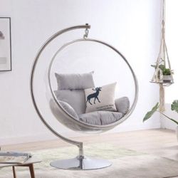 NEW ACRYLIC SHELL SWING CHAIRS ! AVAILABLE IN SILVER & GOLD 