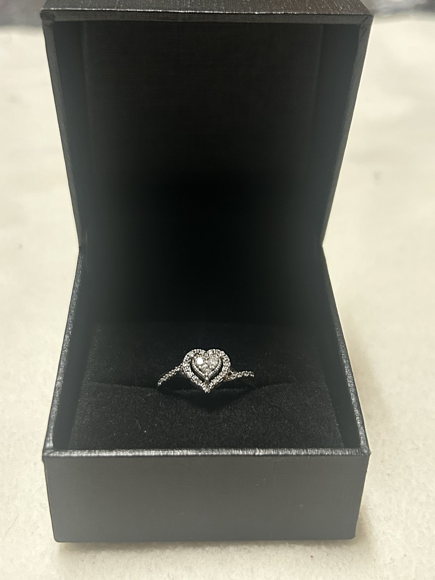 KAY Jewelers Multi-Diamond Heart Promise Ring 1/5 ct tw Sterling Silver