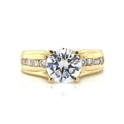 Designs 18K Engagement Ring 💍❤️  The ring is 18K yellow gold set with 11 round brilliant cut diamonds with a weight of 0.38 carats. These diamonds ha