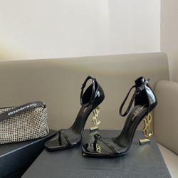 Ysl Logo Heels 
