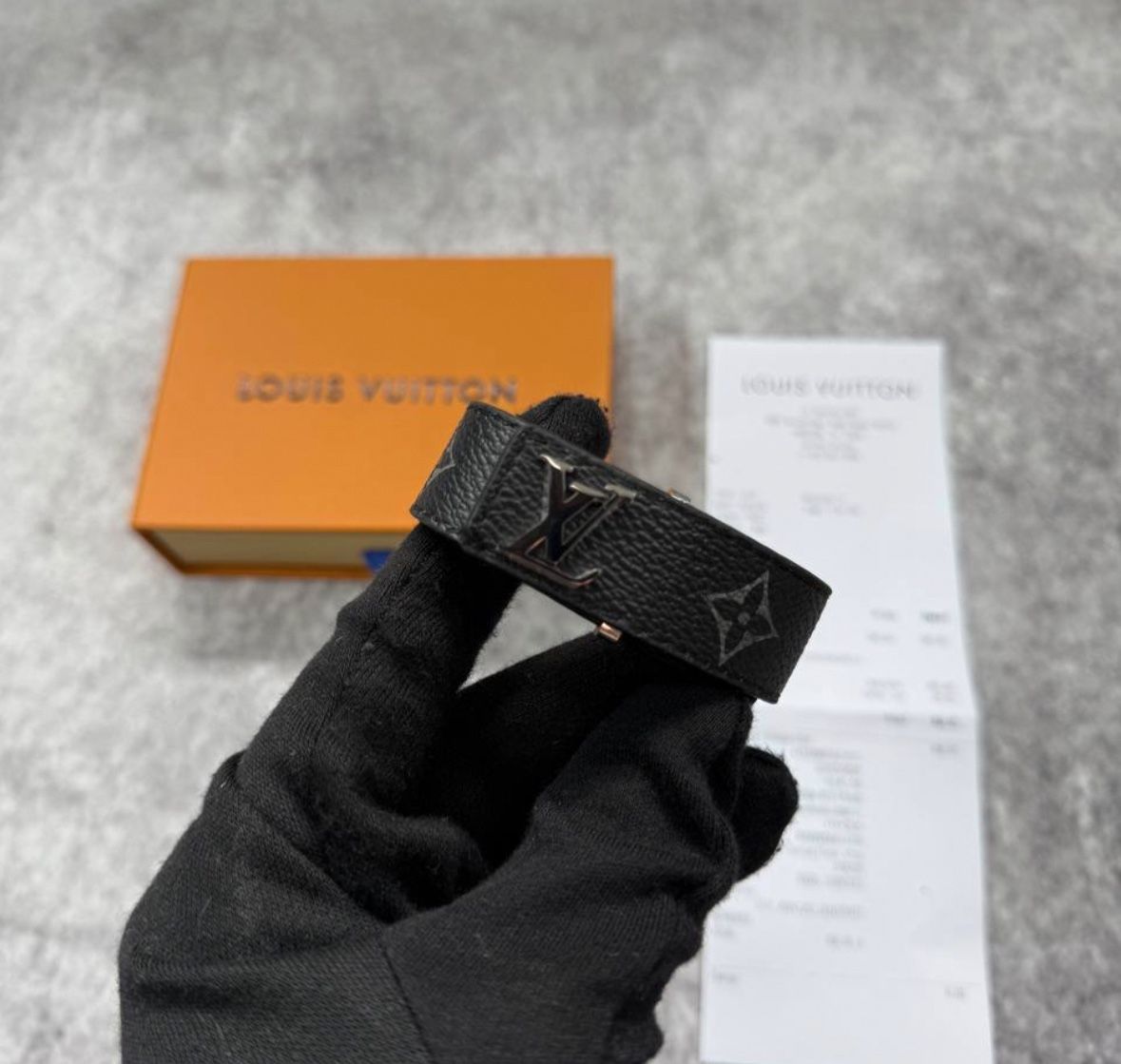 Louis Vuitton slim black bracelet