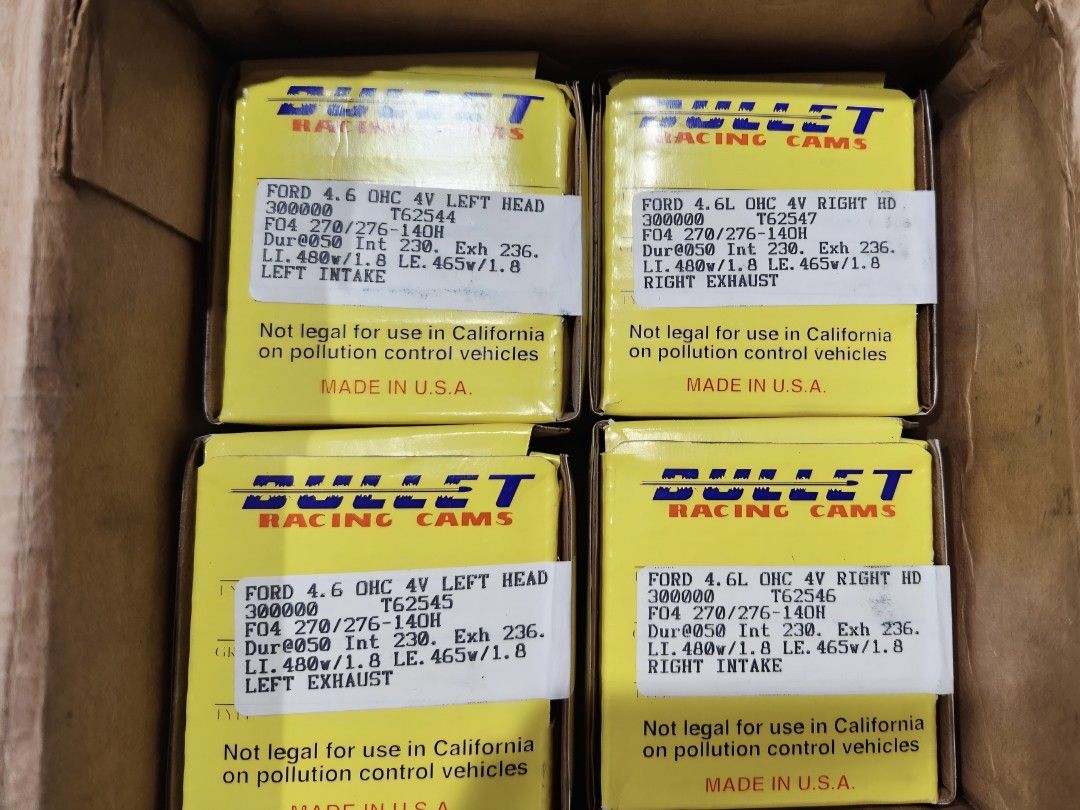 Custom Grind 4V Camshafts - 96-04 Mustang Cobra, 03-04 Mach-1