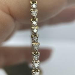 14K Gold Dia Bracelet  