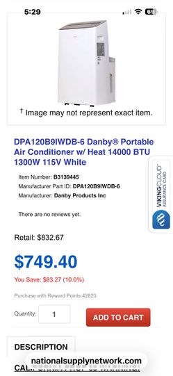 Danby portable air condictioner