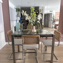 counter-height vintage/modern dining set