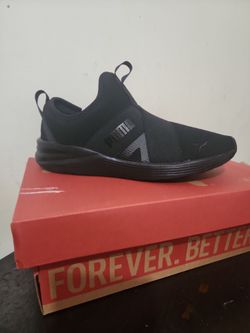 Puma Black Slip-On Sneakers