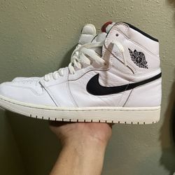 Air Jordan 1 Retro High  "Ying-Yang" White- Black,Size 13