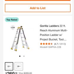 Brand New Gorilla 22 Ft Multi Position Ladder