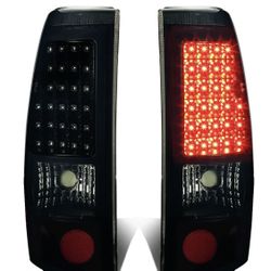 99-03 GMC Sierra Silverado Smoke Black LED Tail Lights