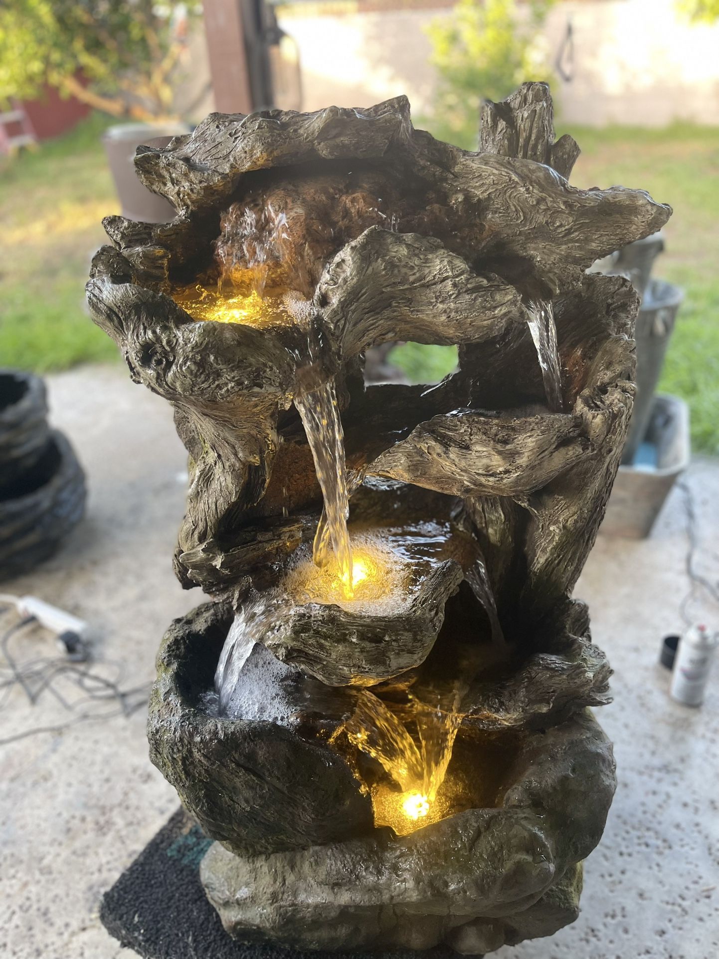 Waterfountain With Lights 