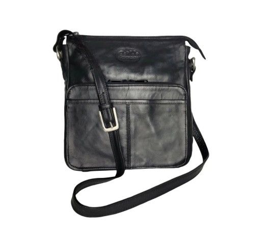 Estilo's Brand | Crossbody Purse |Real Leather | Black